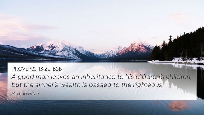 Proverbs 13:22 BSB Bible Verse Image