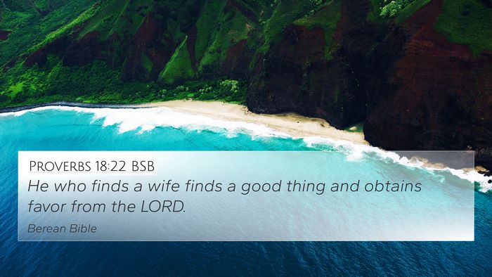Proverbs 18:22 BSB Bible Verse Image