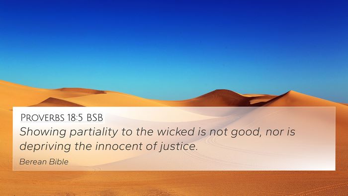 Proverbs 18:5 BSB Bible Verse Image