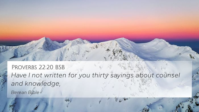 Proverbs 22:20 BSB Bible Verse Image