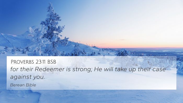 Proverbs 23:11 BSB Bible Verse Image