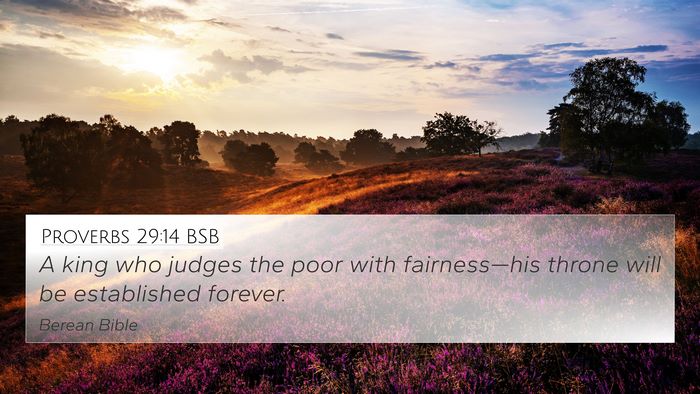 Proverbs 29:14 BSB Bible Verse Image