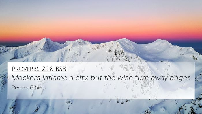 Proverbs 29:8 BSB Bible Verse Image