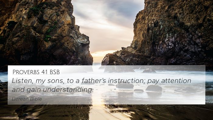Proverbs 4:1 BSB Bible Verse Image