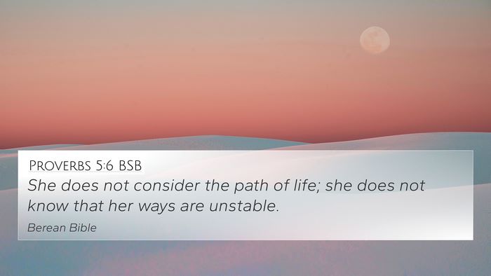 Proverbs 5:6 BSB Bible Verse Image
