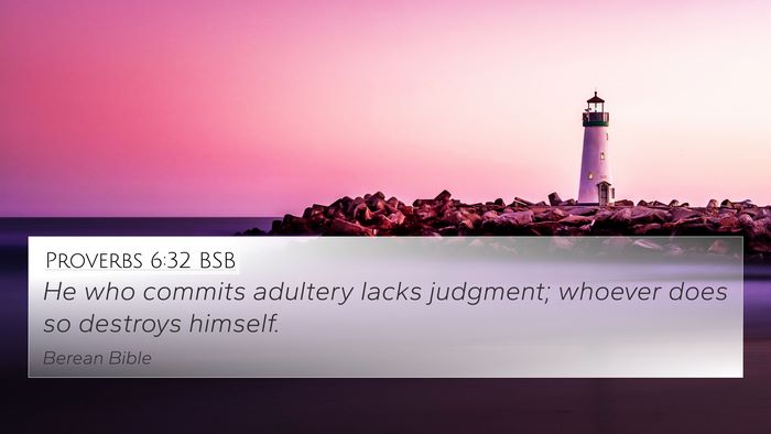 Proverbs 6:32 BSB Bible Verse Image
