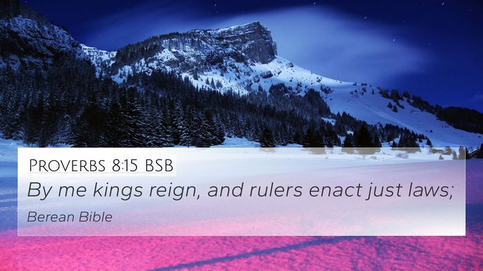 Proverbs 8:15 BSB Bible Verse Image