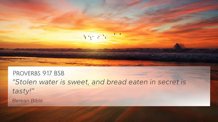 Proverbs 9:17 BSB Bible Verse Image