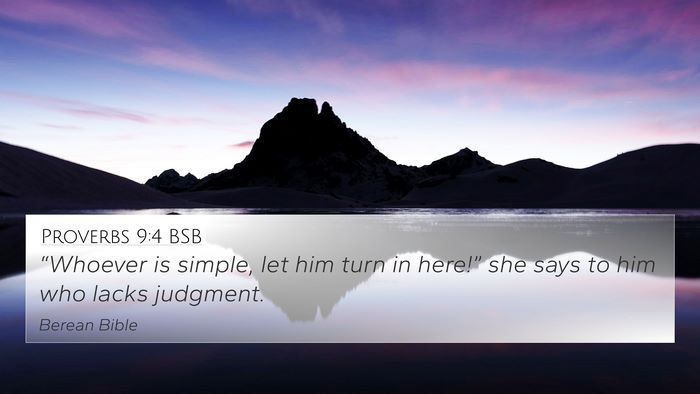 Proverbs 9:4 BSB Bible Verse Image