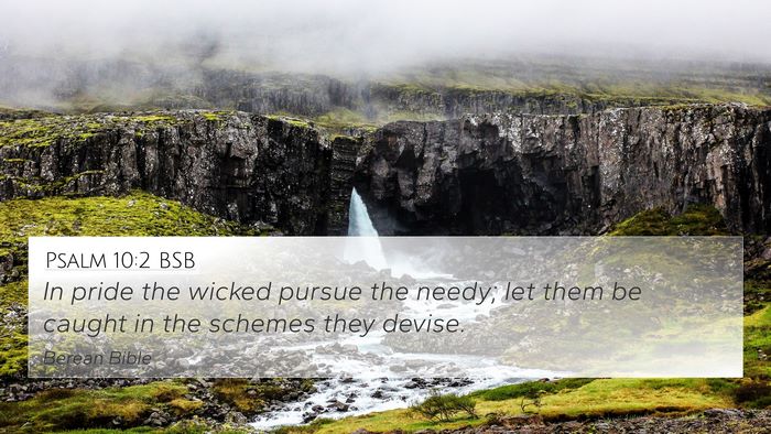 Psalm 10:2 BSB Bible Verse Image