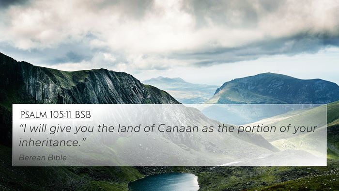 Psalm 105:11 BSB Bible Verse Image