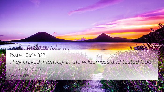 Psalm 106:14 BSB Bible Verse Image