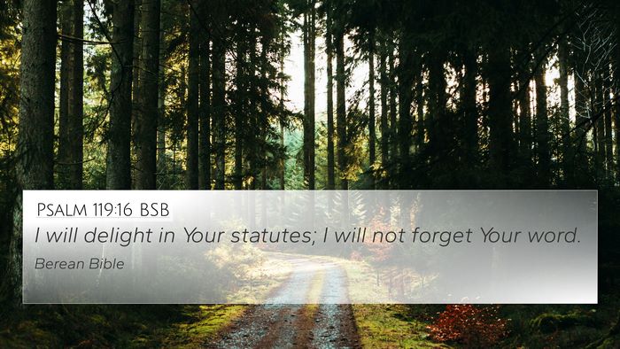 Psalm 119:16 BSB Bible Verse Image