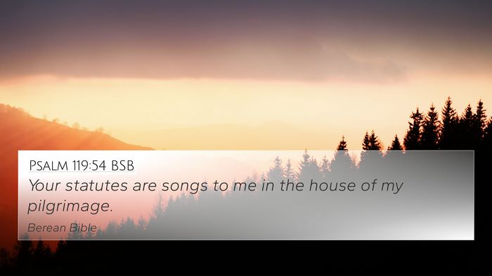 Psalm 119:54 BSB Bible Verse Image