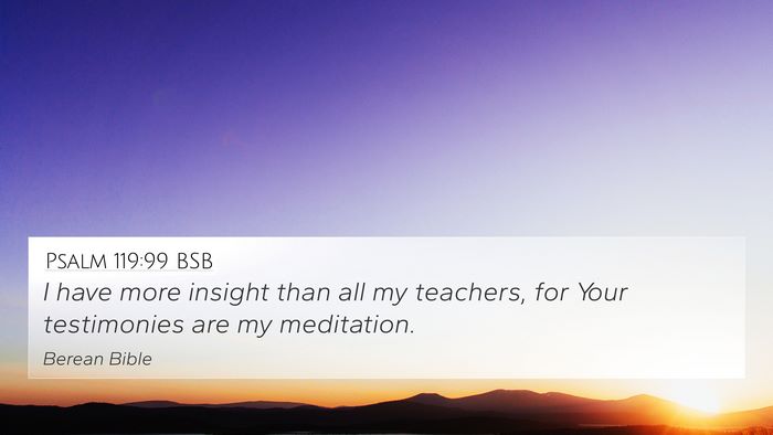 Psalm 119:99 BSB Bible Verse Image