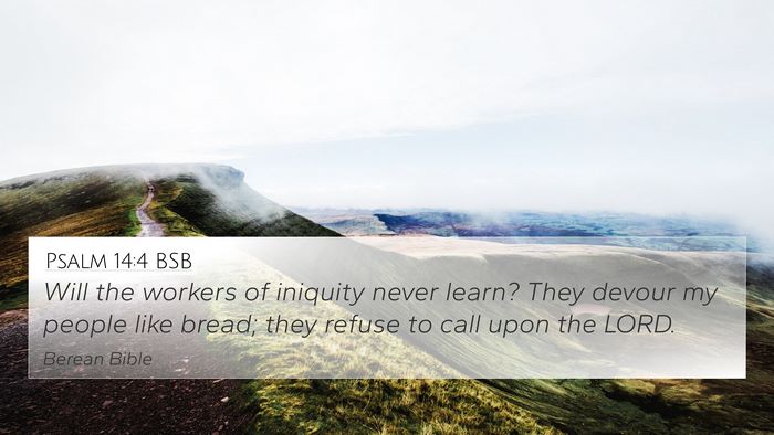 Psalm 14:4 BSB Bible Verse Image