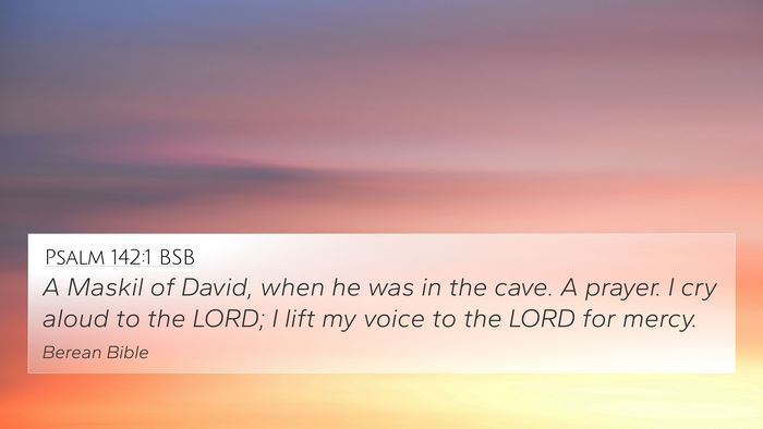 Psalm 142:1 BSB Bible Verse Image