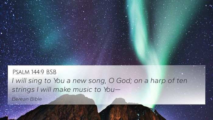 Psalm 144:9 BSB Bible Verse Image