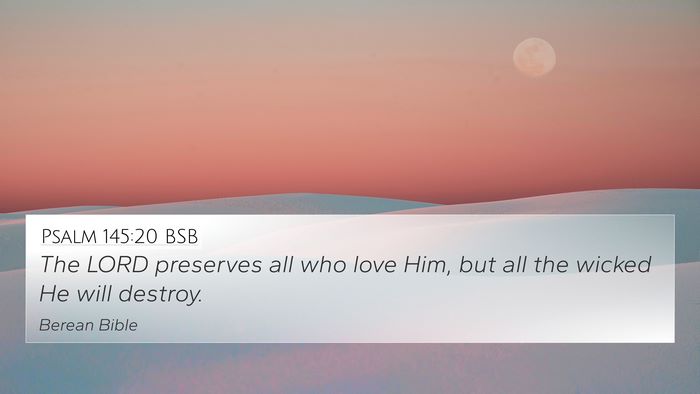 Psalm 145:20 BSB Bible Verse Image