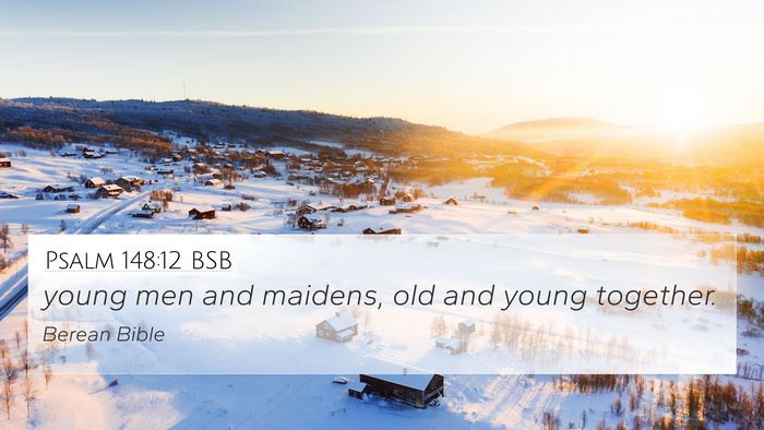 Psalm 148:12 BSB Bible Verse Image