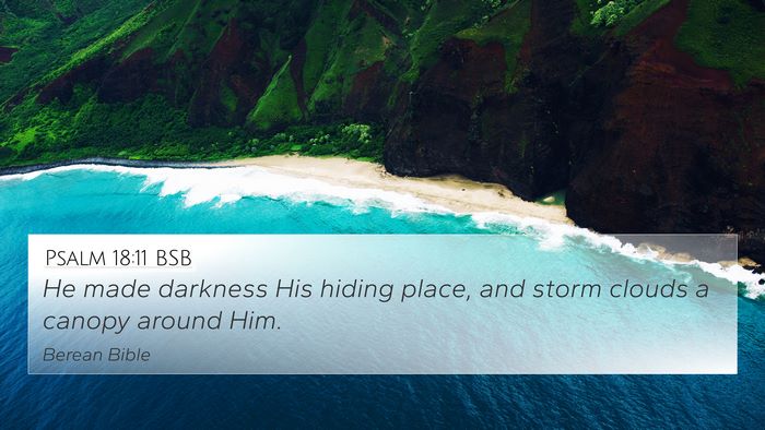 Psalm 18:11 BSB Bible Verse Image