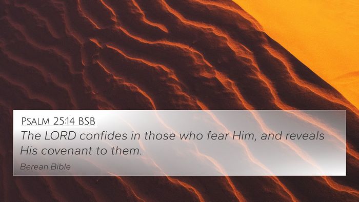 Psalm 25:14 BSB Bible Verse Image