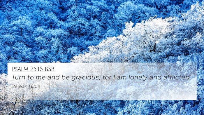 Psalm 25:16 BSB Bible Verse Image