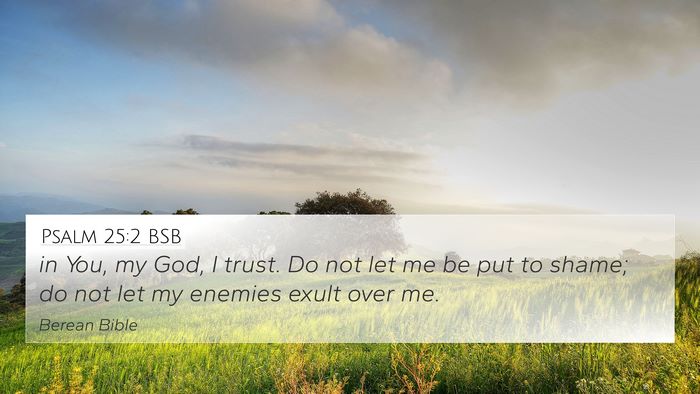 Psalm 25:2 BSB Bible Verse Image