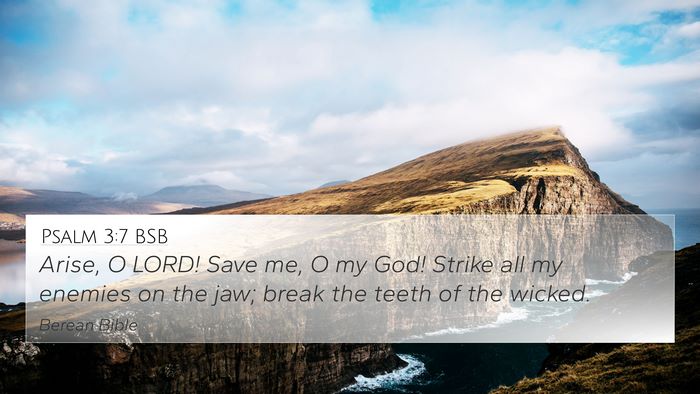 Psalm 3:7 BSB Bible Verse Image
