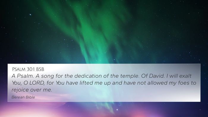 Psalm 30:1 BSB Bible Verse Image
