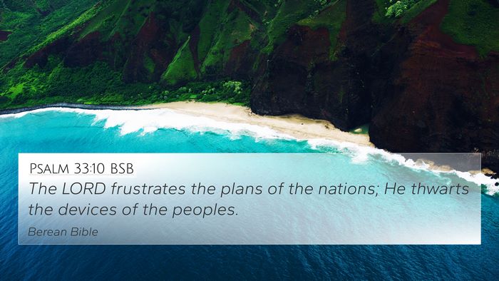 Psalm 33:10 BSB Bible Verse Image