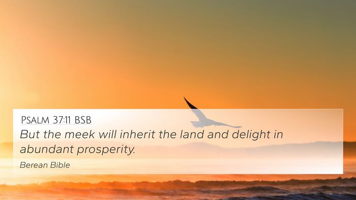 Psalm 37:11 BSB Bible Verse Image
