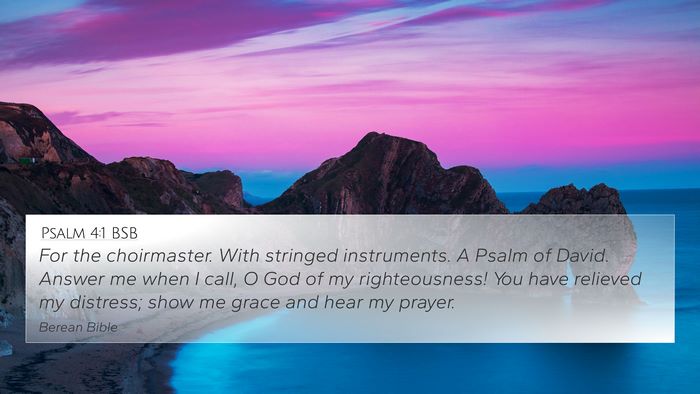 Psalm 4:1 BSB Bible Verse Image