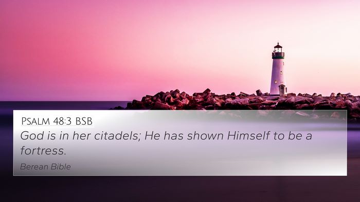 Psalm 48:3 BSB Bible Verse Image