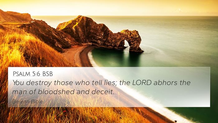 Psalm 5:6 BSB Bible Verse Image