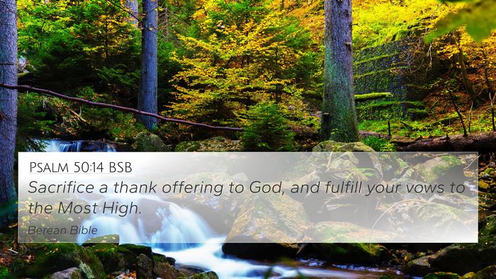 Psalm 50:14 BSB Bible Verse Image