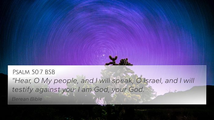 Psalm 50:7 BSB Bible Verse Image