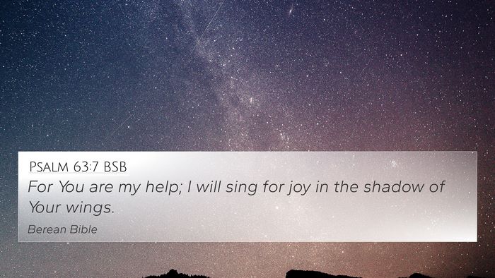 Psalm 63:7 BSB Bible Verse Image