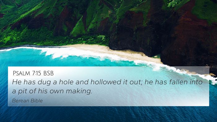 Psalm 7:15 BSB Bible Verse Image