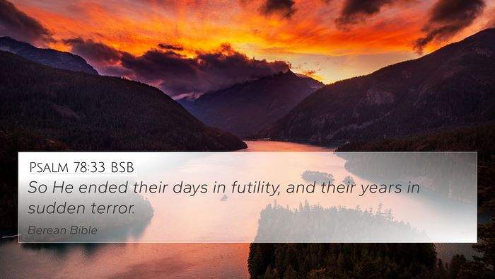 Psalm 78:33 BSB Bible Verse Image