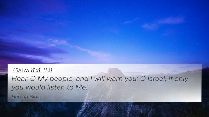 Psalm 81:8 BSB Bible Verse Image