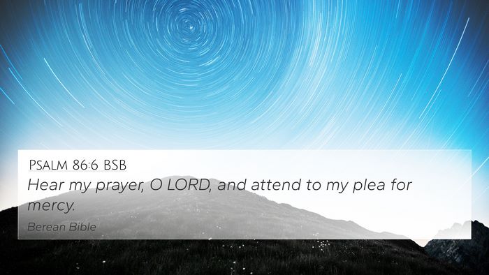 Psalm 86:6 BSB Bible Verse Image
