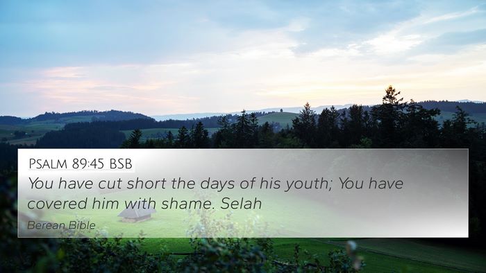 Psalm 89:45 BSB Bible Verse Image
