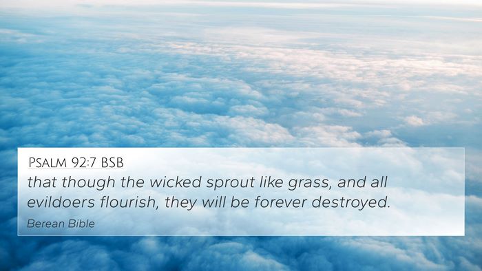 Psalm 92:7 BSB Bible Verse Image