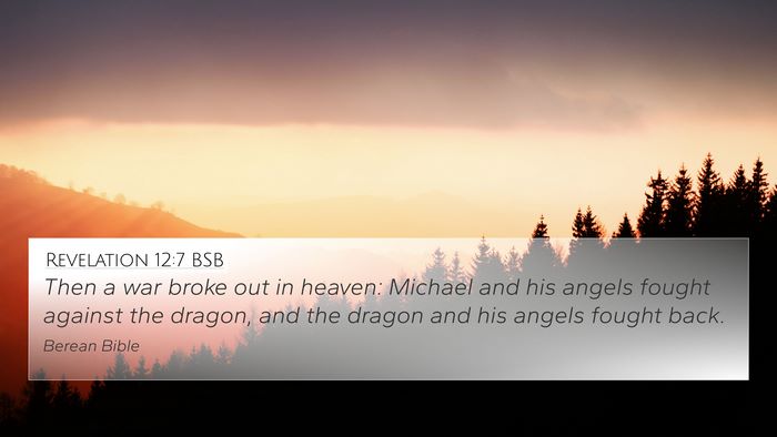Revelation 12:7 BSB Bible Verse Image