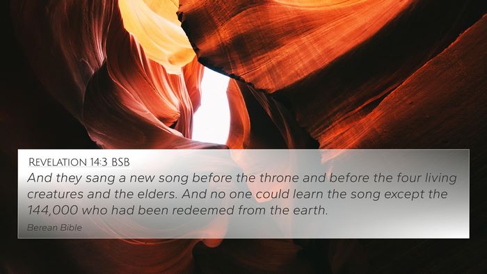 Revelation 14:3 BSB Bible Verse Image