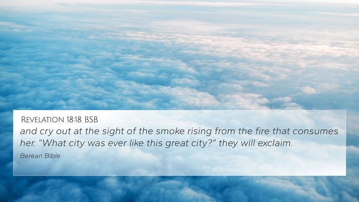 Revelation 18:18 BSB Bible Verse Image