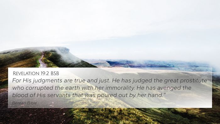 Revelation 19:2 BSB Bible Verse Image