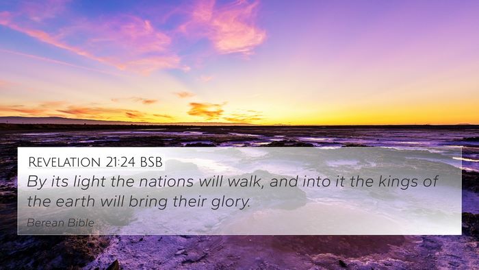 Revelation 21:24 BSB Bible Verse Image