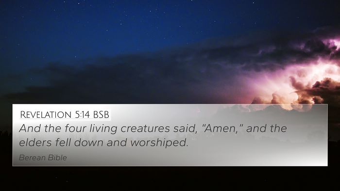 Revelation 5:14 BSB Bible Verse Image
